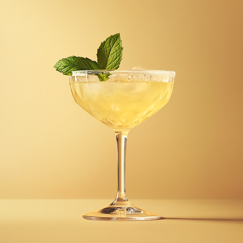 A photo of the Fandango cocktail containing Beefeater London Dry Gin, Ketel One Vodka, Chartreuse Yellow, Chilled water (reduce if wet ice) in a Coupe.