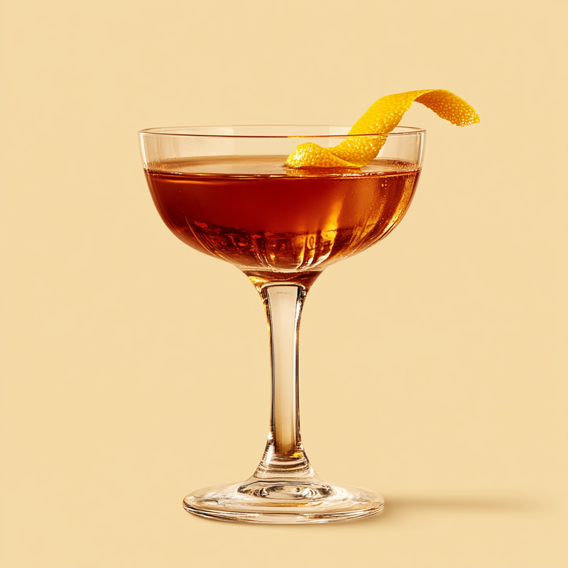 A photo of the Bijou Cocktail cocktail containing Beefeater London Dry Gin, Grand Marnier, Martini & Rossi Rosso Sweet Vermouth in a Coupe.