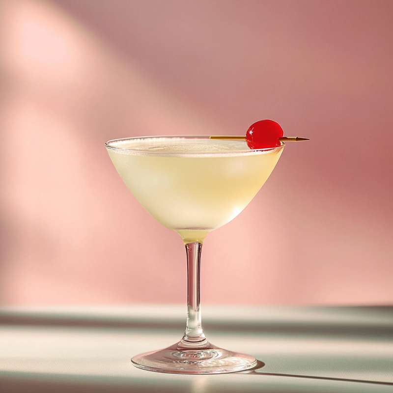 A photo of the Gimlet cocktail containing Beefeater London Dry Gin, Freshly squeezed lime juice, Rose's lime cordial in a Martini.