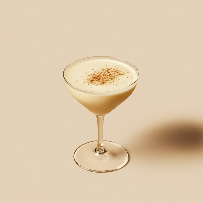 A photo of the Stormy Morning Martini cocktail containing Hamilton Navy Strength 114 Proof Rum, Mr Black Cold Brew Coffee Liqueur, Single cream / half-and-half, Fee Brothers Fee Foam Egg White Alternative in a Martini.