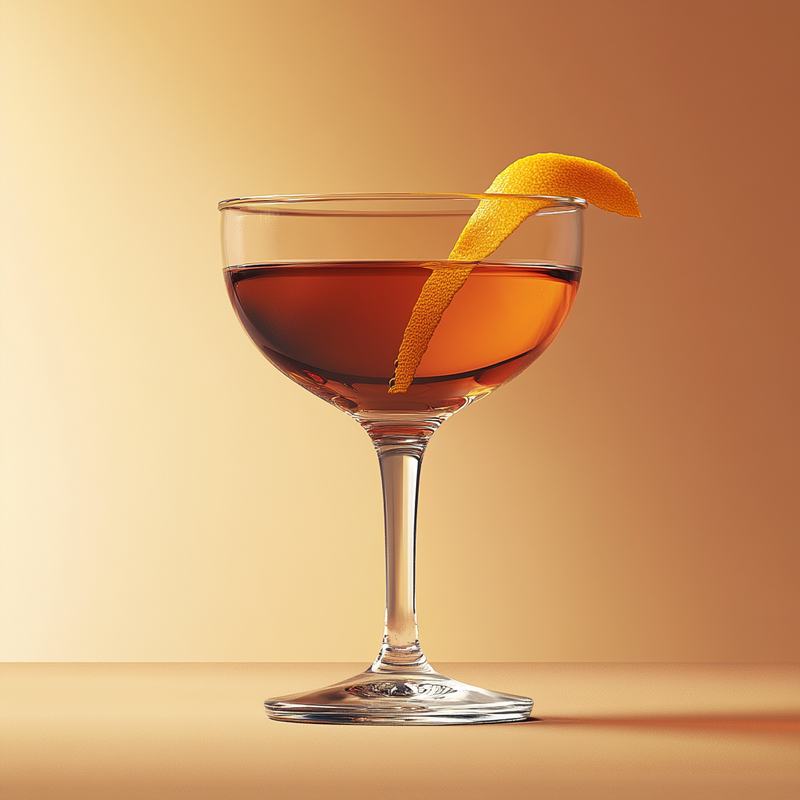 A photo of the Bombay No. 2 cocktail containing Hennessy V.S. Cognac, Giffard Triple Sec, Noilly Prat Dry Vermouth, Martini & Rossi Rosso Sweet Vermouth, Pernod Absinthe in a Coupe.