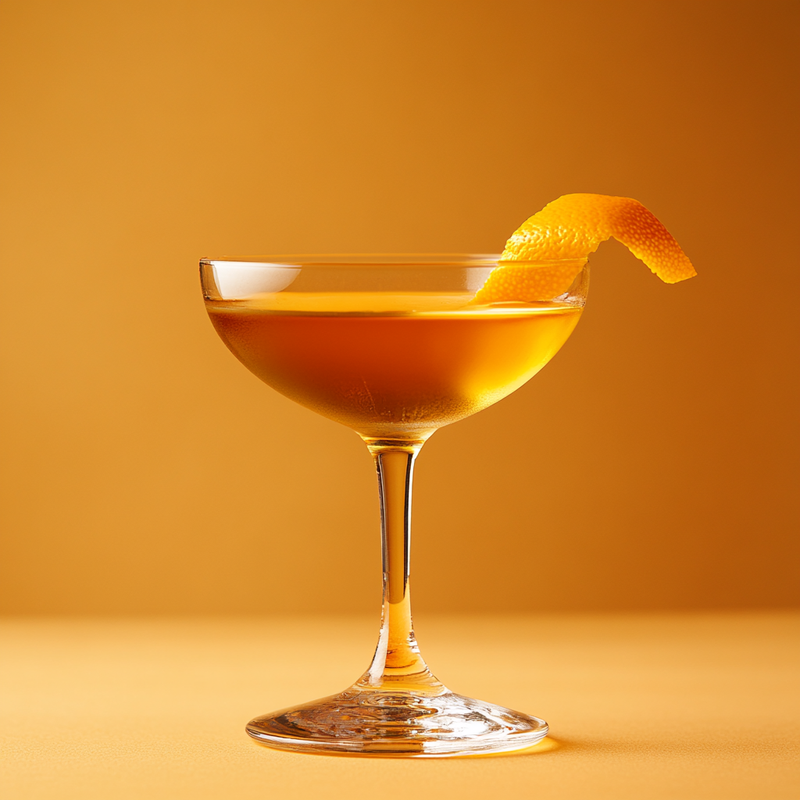 A photo of the Duchess cocktail containing Martini & Rossi Rosso Sweet Vermouth, Noilly Prat Dry Vermouth, Pernod Absinthe, Chilled water, Angostura Orange Bitters in a Coupe.