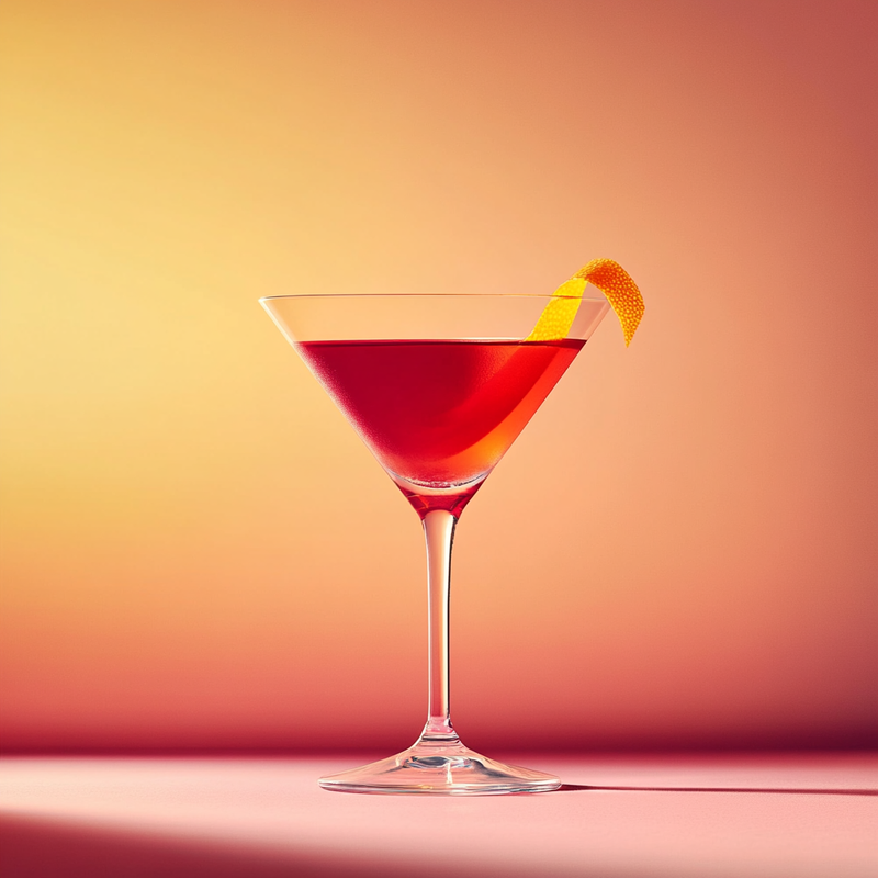 A photo of the Pomegranate Brilliance cocktail containing Ketel One Vodka, Pomegranate juice, Liber & Co. Real Grenadine in a Martini.