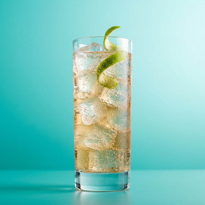 A photo of the Gin & Vodka Grand Fizz cocktail containing Beefeater London Dry Gin, Ketel One Vodka, Giffard Triple Sec, Freshly squeezed lime juice, Giffard Sugar Cane Syrup (Sirop Sucre de Canne), Perrier Jouet Grand Brut Champagne in a Sling.