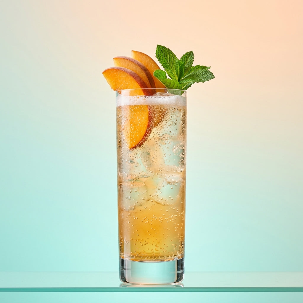 Peachy Keen Cognac Fizz Recipe | Curiada | Curiada