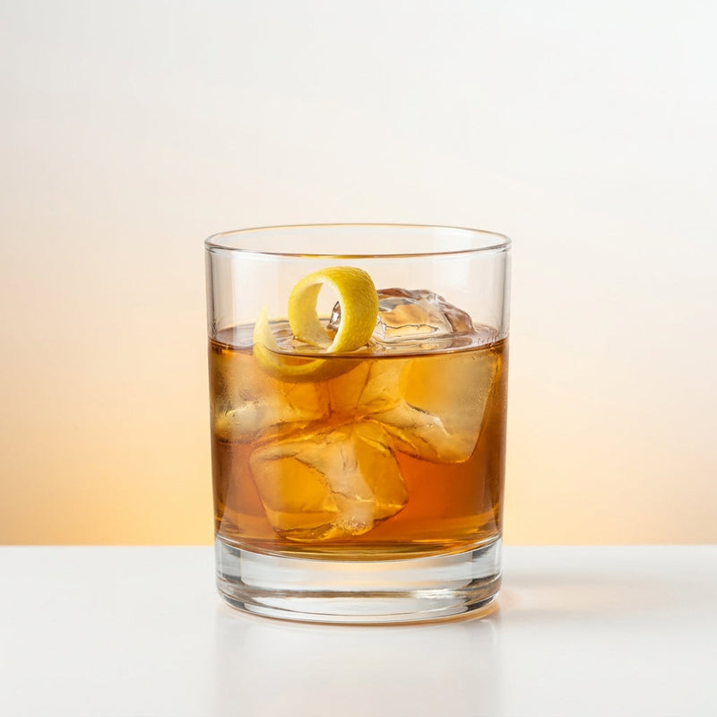 A photo of the Bourbon Limone Old Fashioned cocktail containing Savage & Cooke Cask Finished Bourbon, Pallini Limoncello, Noilly Prat Dry Vermouth, Angostura Orange Bitters, Angostura Aromatic Bitters in a Old-Fashioned.