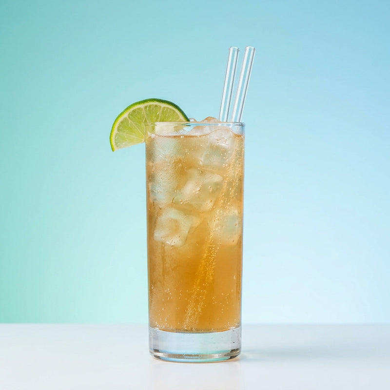 A photo of the Mexican Mule cocktail containing Milagro Reposado Tequila, Freshly squeezed lime juice, Giffard Sugar Cane Syrup (Sirop Sucre de Canne), Three Cents Ginger Beer in a Collins.