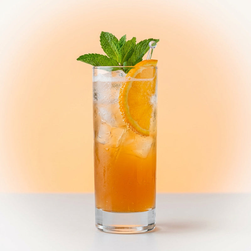 A photo of the Southern Star Fizz cocktail containing Planteray 3 Stars White Rum, Southern Comfort, Freshly squeezed lemon juice, Giffard Sugar Cane Syrup (Sirop Sucre de Canne), Angostura Aromatic Bitters, Club soda in a Collins.
