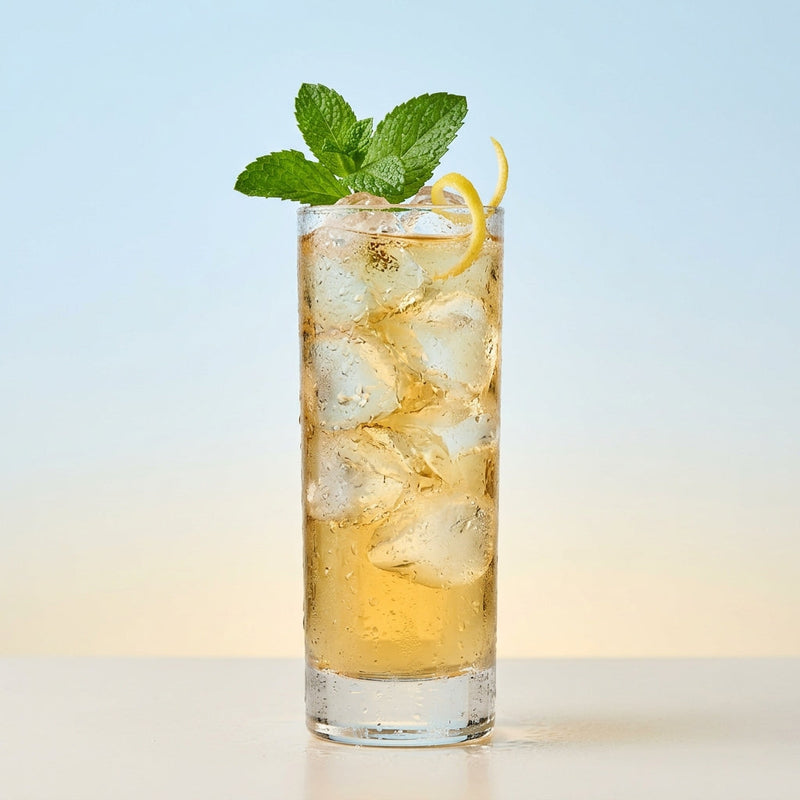 A photo of the Mizuwari cocktail containing Compass Box Great King Street Artist's Blend Scotch, Chilled water in a Collins.