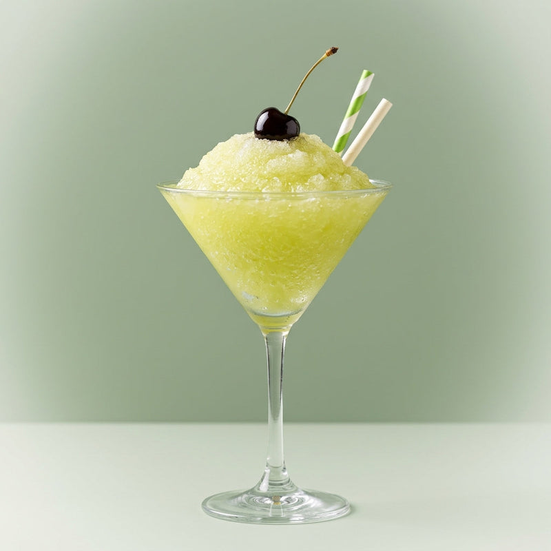 A photo of the Margarita cocktail containing Milagro Reposado Tequila, Giffard Triple Sec, Freshly squeezed lime juice, Giffard Sugar Cane Syrup (Sirop Sucre de Canne) in a Martini.