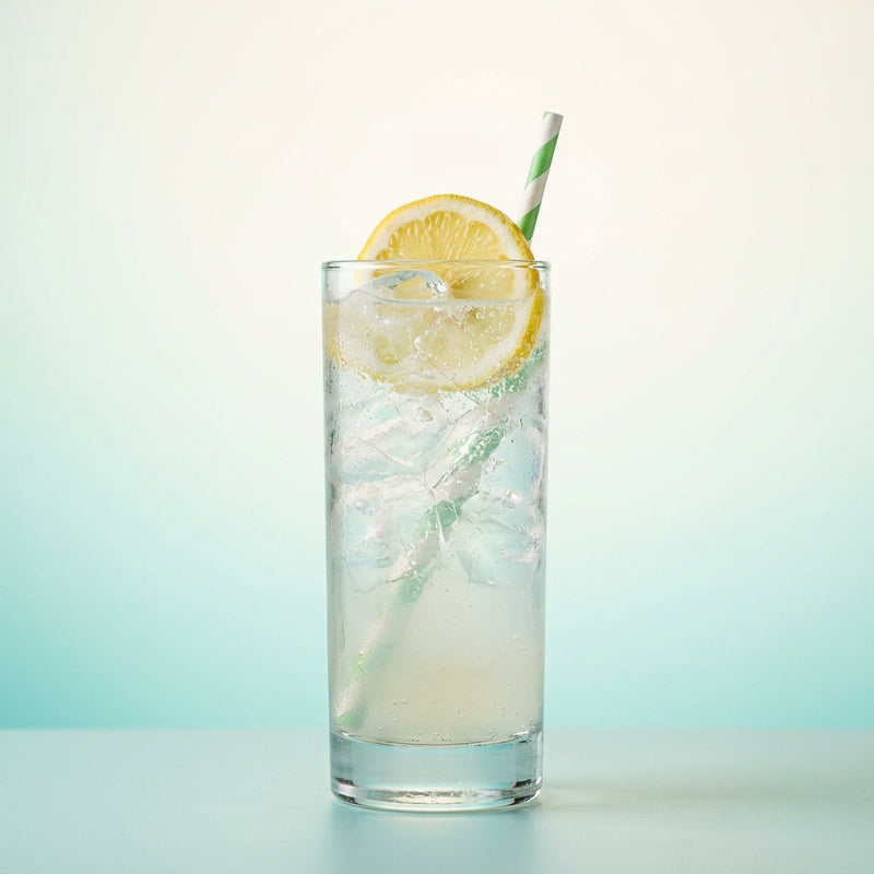 A photo of the Vodka Collins cocktail containing Ketel One Vodka, Freshly squeezed lemon juice, Giffard Sugar Cane Syrup (Sirop Sucre de Canne), Club soda in a Collins.
