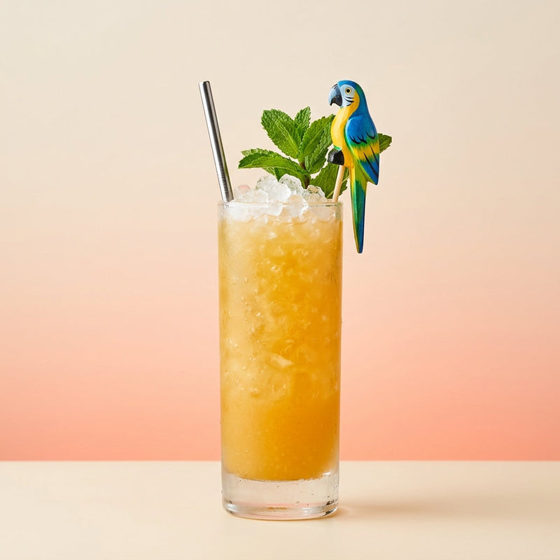 A photo of the Potted Parrot cocktail containing Planteray 3 Stars White Rum, Giffard Triple Sec, Freshly squeezed orange juice, Freshly squeezed lemon juice, Giffard Sugar Cane Syrup (Sirop Sucre de Canne), Giffard Orgeat Syrup in a Sling.