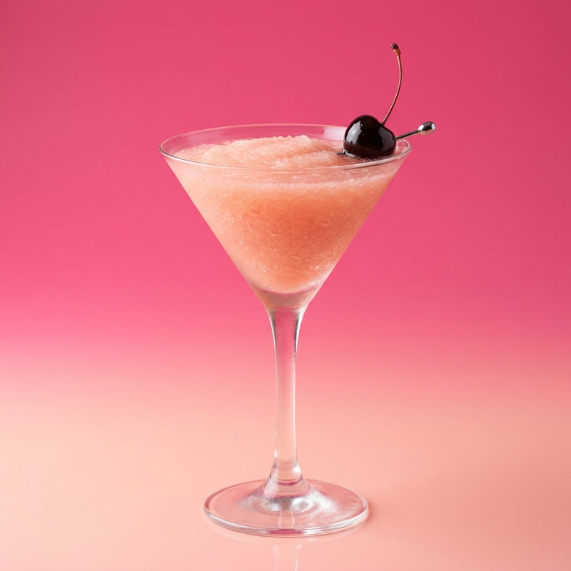 A photo of the Daiquiri No.1 cocktail containing Planteray 3 Stars White Rum, Luxardo Maraschino Liqueur, Freshly squeezed lime juice, Freshly squeezed pink grapefruit juice, Giffard Sugar Cane Syrup (Sirop Sucre de Canne) in a Martini.