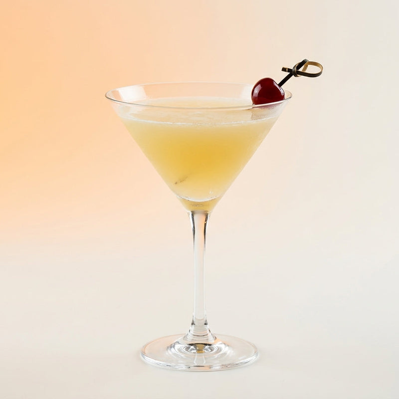 A photo of the Hotel Nacional Daiquiri No.2 cocktail containing Planteray 3 Stars White Rum, Giffard Abricot Du Roussillon, Fresh pressed pineapple juice, Freshly squeezed lime juice, Giffard Sugar Cane Syrup (Sirop Sucre de Canne) in a Martini.