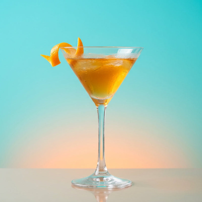 A photo of the Roosevelt Cocktail cocktail containing Appleton Estate 8 Year Old Reserve Rum, Noilly Prat Dry Vermouth, Freshly squeezed orange juice, Giffard Sugar Cane Syrup (Sirop Sucre de Canne) in a Martini.