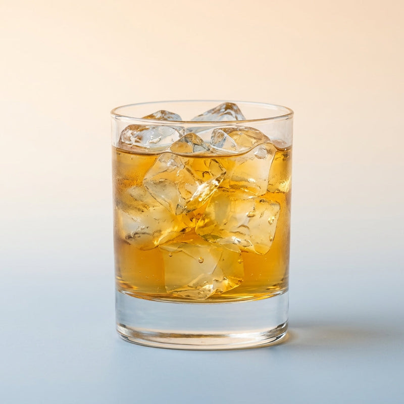 A photo of the Whisky Mac cocktail containing Compass Box Great King Street Artist's Blend Scotch, Barrow's Intense Ginger Liqueur in a Old-Fashioned.