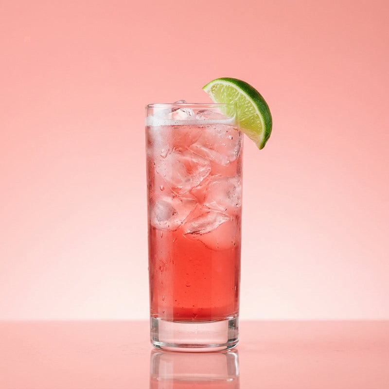 A photo of the The White Rum Raspberry Collins cocktail containing Planteray 3 Stars White Rum, Chambord Liqueur, Cranberry juice, Freshly squeezed lime juice in a Collins.