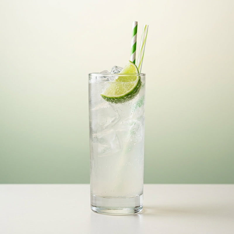 A photo of the Gin & Ginger Collins cocktail containing Beefeater London Dry Gin, Freshly squeezed lime juice, Giffard Sugar Cane Syrup (Sirop Sucre de Canne), Ginger ale in a Collins.