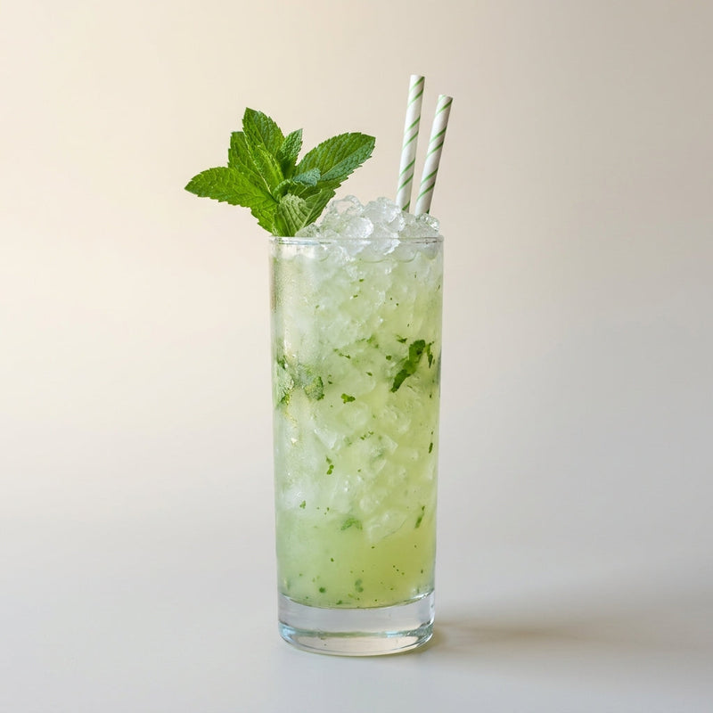 A photo of the Major Bailey cocktail containing Mint leaves, Beefeater London Dry Gin, Freshly squeezed lime juice, Freshly squeezed lemon juice, Giffard Sugar Cane Syrup (Sirop Sucre de Canne) in a Sling.
