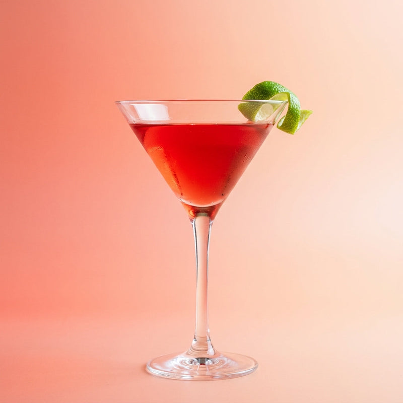 A photo of the Cherry Monk Martini cocktail containing Etter Kirsch AOP Zug Eau de Vie, Ketel One Vodka, Bénédictine D.O.M. Liqueur, Freshly squeezed lime juice, Giffard Sugar Cane Syrup (Sirop Sucre de Canne) in a Martini.
