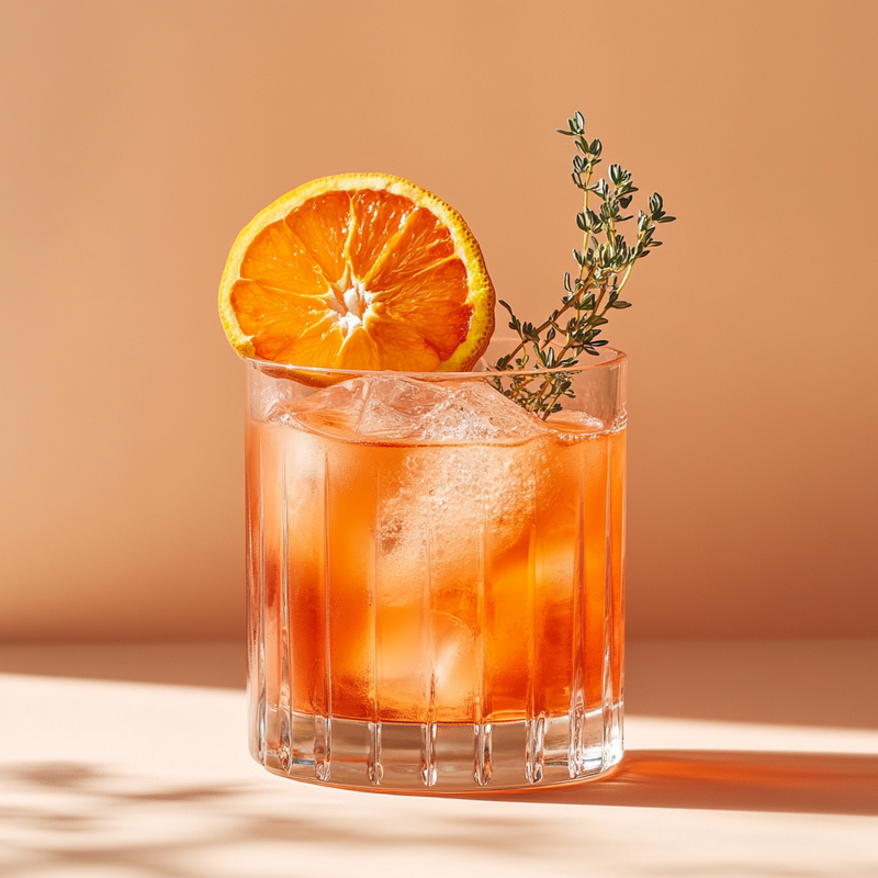 A photo of the Limoncello Spritz cocktail containing Pallini Limoncello, Martini & Rossi Rosso Sweet Vermouth, Campari Aperitivo, Club soda in a Old-Fashioned.