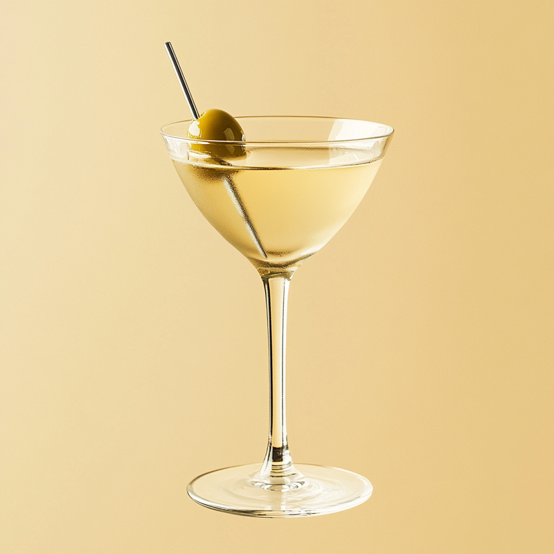 A photo of the Dutch Martini cocktail containing Ketel One Vodka, Bols Genever, Pierre Ferrand Dry Curaçao, Noilly Prat Dry Vermouth in a Martini.
