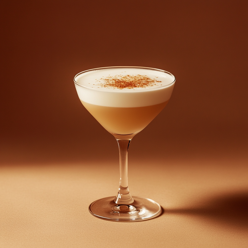 A photo of the Velvet Hammer cocktail containing Ketel One Vodka, Giffard Triple Sec, Marie Brizard Crème de Cacao White, Single cream / half-and-half, Milk, Liber & Co. Real Grenadine in a Martini.