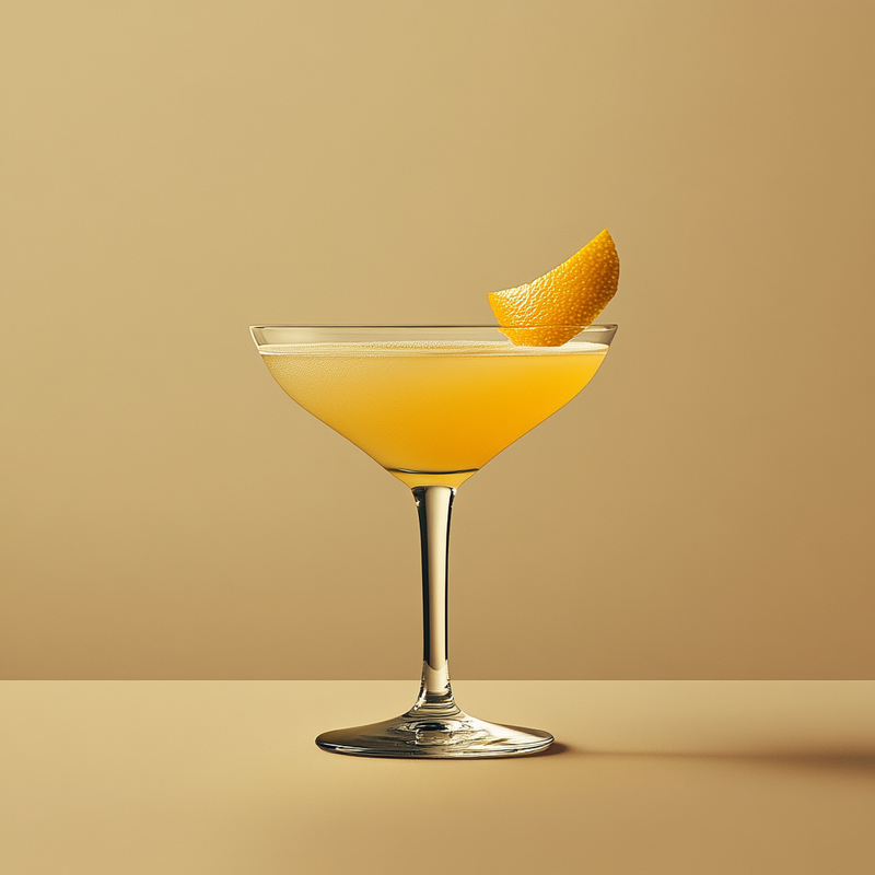 A photo of the Alaska cocktail containing Beefeater London Dry Gin, Chartreuse Yellow, Valdespino Inocente Fino Sherry, Angostura Orange Bitters in a Martini.