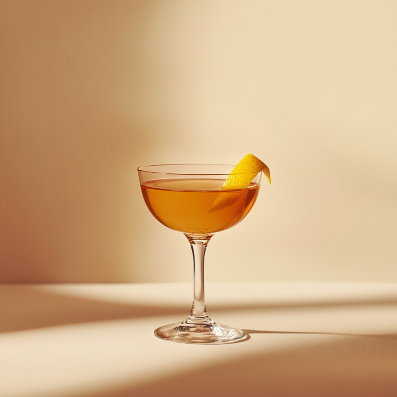 A photo of the Tip Top Cocktail cocktail containing Noilly Prat Dry Vermouth, Bénédictine D.O.M. Liqueur, Angostura Aromatic Bitters in a Coupe.
