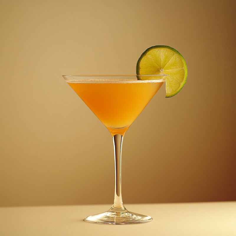 A photo of the Picador cocktail containing Milagro Reposado Tequila, Giffard Triple Sec, Freshly squeezed lime juice in a Martini.