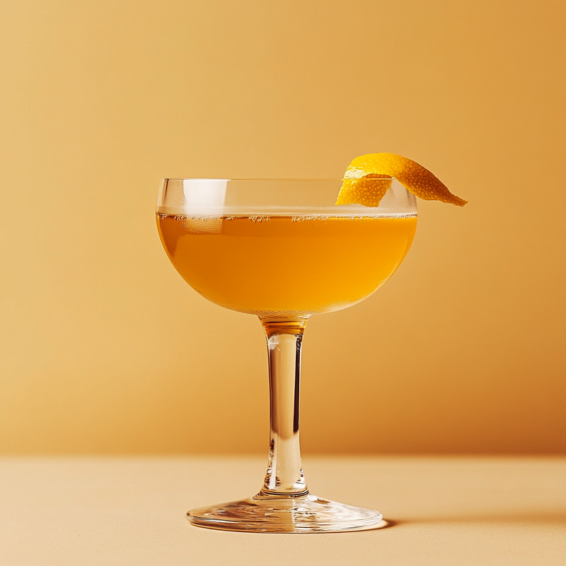 A photo of the Poet's Dream cocktail containing Beefeater London Dry Gin, Bénédictine D.O.M. Liqueur, Noilly Prat Dry Vermouth, Angostura Orange Bitters, Chilled water (reduce if wet ice) in a Coupe.