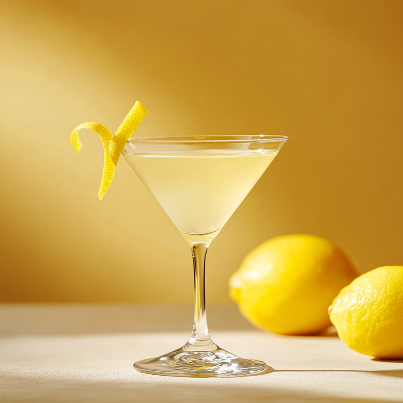 A photo of the Lemony Lift-Off cocktail containing Ketel One Vodka, Pallini Limoncello, Freshly squeezed lemon juice in a Martini.