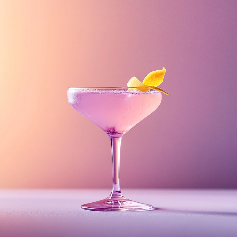 A photo of the The Atty Cocktail cocktail containing Beefeater London Dry Gin, Noilly Prat Dry Vermouth, Giffard Crème de Violette Liqueur, Pernod Absinthe in a Martini.