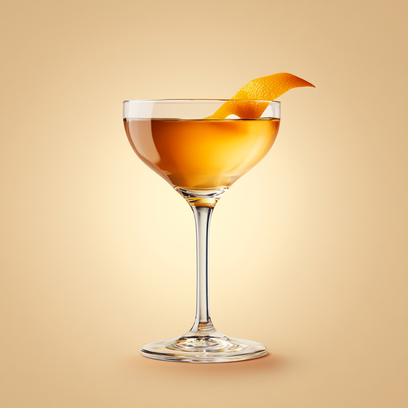 A photo of the Brainstorm cocktail containing Jameson Irish Whiskey, Bénédictine D.O.M. Liqueur, Noilly Prat Dry Vermouth, Chilled water (reduce if wet ice) in a Coupe.