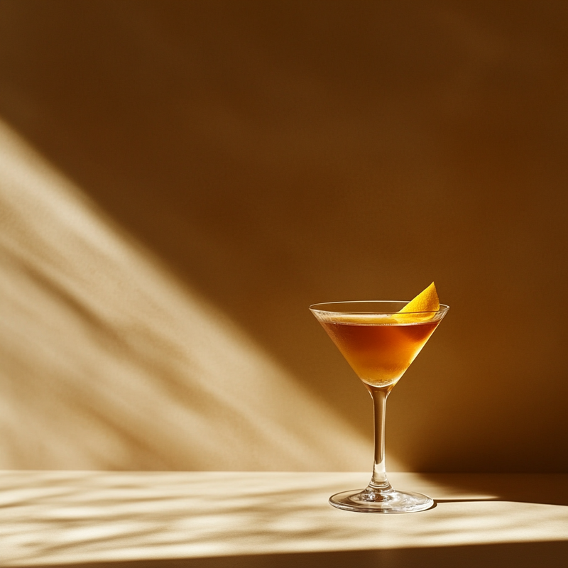A photo of the Devil's Cocktail cocktail containing Graham's 10 Year Old Aged Tawny Port, Noilly Prat Dry Vermouth, Freshly squeezed lemon juice in a Martini.