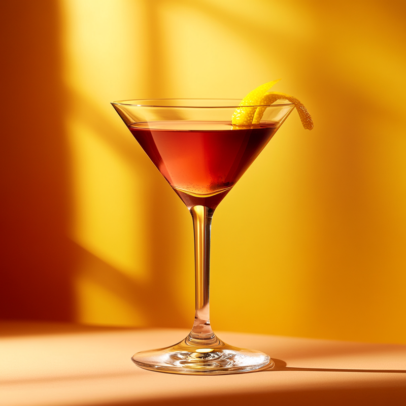 A photo of the Parisian Martini cocktail containing Beefeater London Dry Gin, Noilly Prat Dry Vermouth, LEJAY LAGOUTE Crème de Cassis in a Martini.