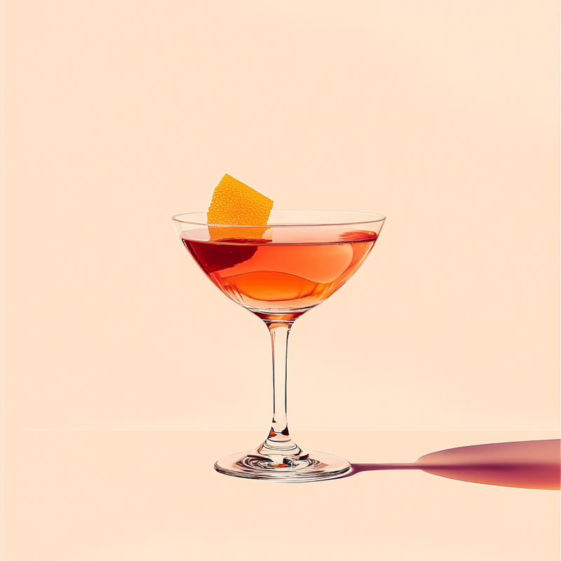 A photo of the Savoy Special cocktail containing Beefeater London Dry Gin, Noilly Prat Dry Vermouth, Liber & Co. Real Grenadine, Pernod Absinthe, Chilled water (reduce if wet ice) in a Martini.