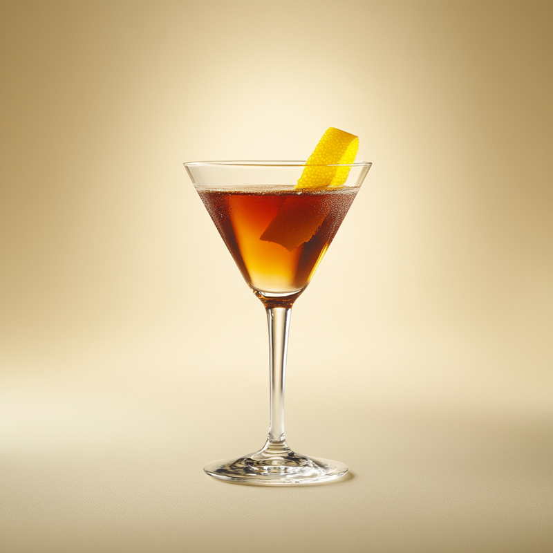 A photo of the Dolores cocktail containing Appleton Estate 8 Year Old Reserve Rum, Dubonnet Rouge, Valdespino Inocente Fino Sherry in a Martini.
