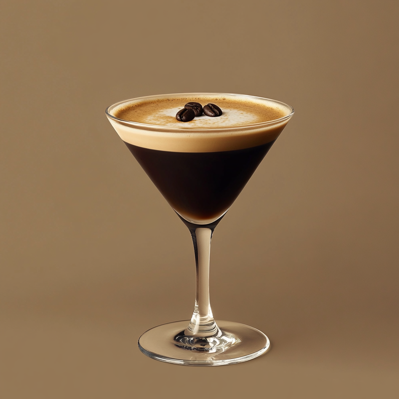 A photo of the Baileys Espresso Buzz cocktail containing Bailey's Irish Cream, Ketel One Vodka, Espresso coffee (freshly made & hot) in a Martini.