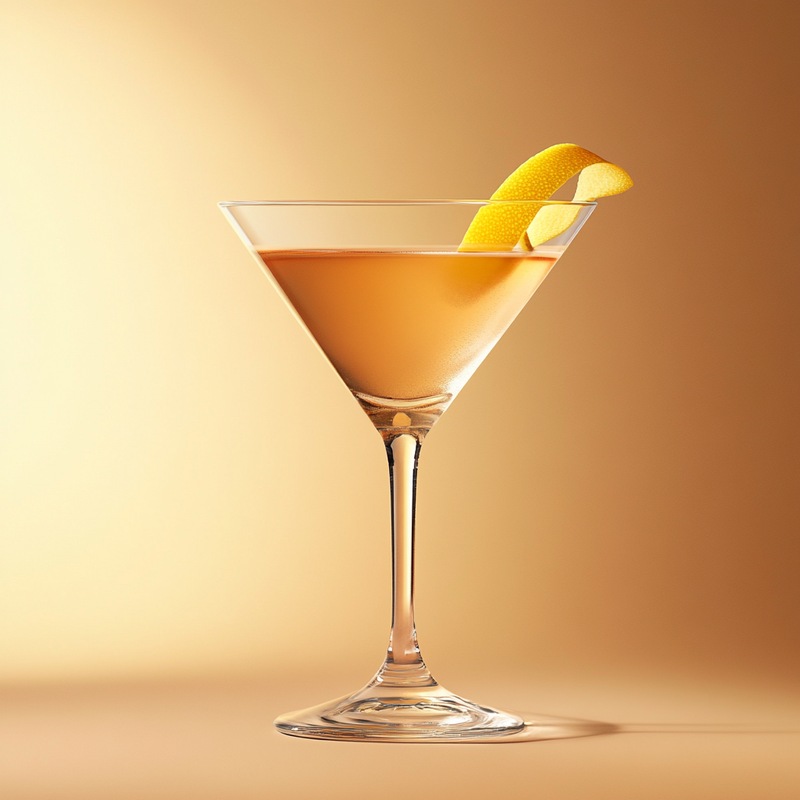 A photo of the Barnum cocktail containing Beefeater London Dry Gin, Giffard Abricot Du Roussillon, Freshly squeezed lemon juice, Angostura Aromatic Bitters, Chilled water (reduce if wet ice) in a Martini.