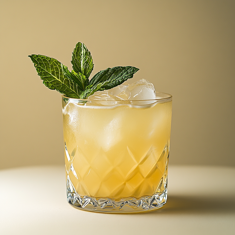 A photo of the Barnacle Bill cocktail containing Chartreuse Yellow, Giffard Crème de Violette Liqueur, Ricard Pastis de Marseille Aperitif, Chilled water (reduce if wet ice) in a Old-Fashioned.