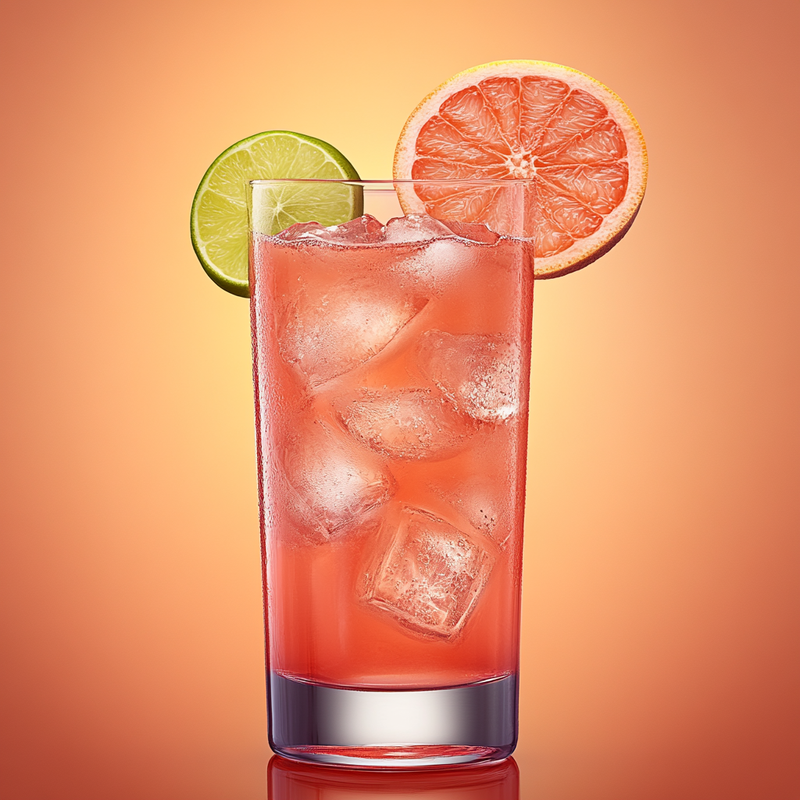 A photo of the Seabreeze cocktail containing Ketel One Vodka, Cranberry juice, Freshly squeezed pink grapefruit juice in a Collins.
