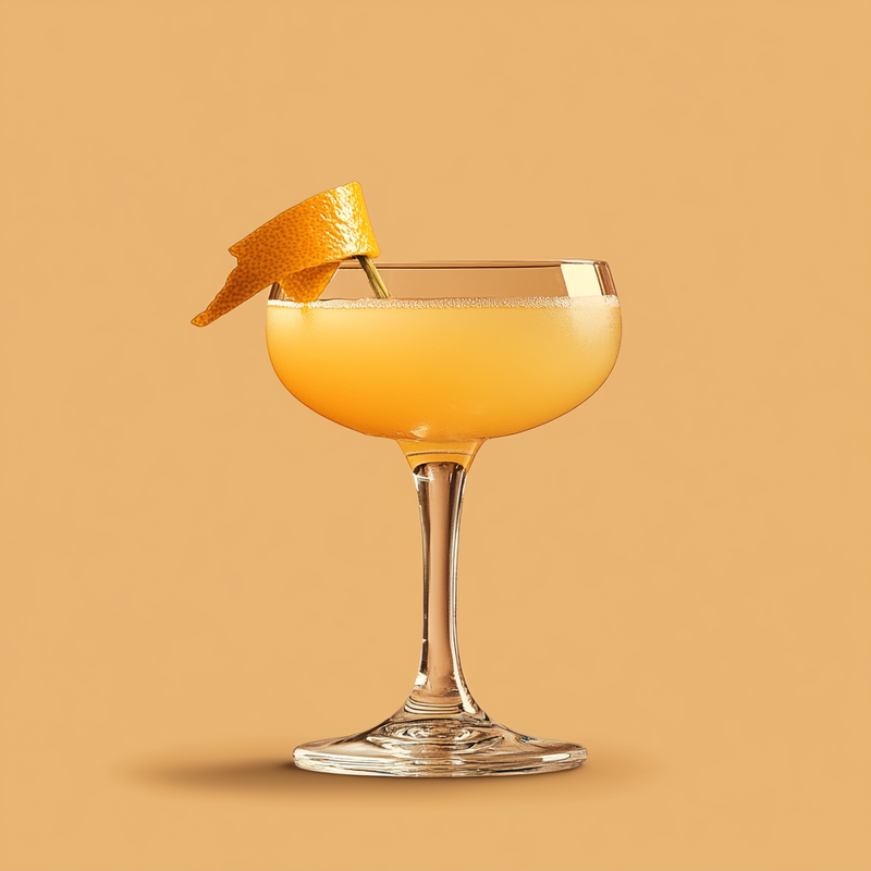 A photo of the Grapefruit Eucalyptus Swing cocktail containing Ketel One Vodka, Cocchi Americano Bianco, Rothman & Winter Orchard Peach Liqueur, Pernod Absinthe in a Nick & Nora.