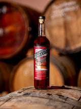 Bottle of Alambique Serrano 3 Años 3rd Edition Single Origin Rum on a cask.