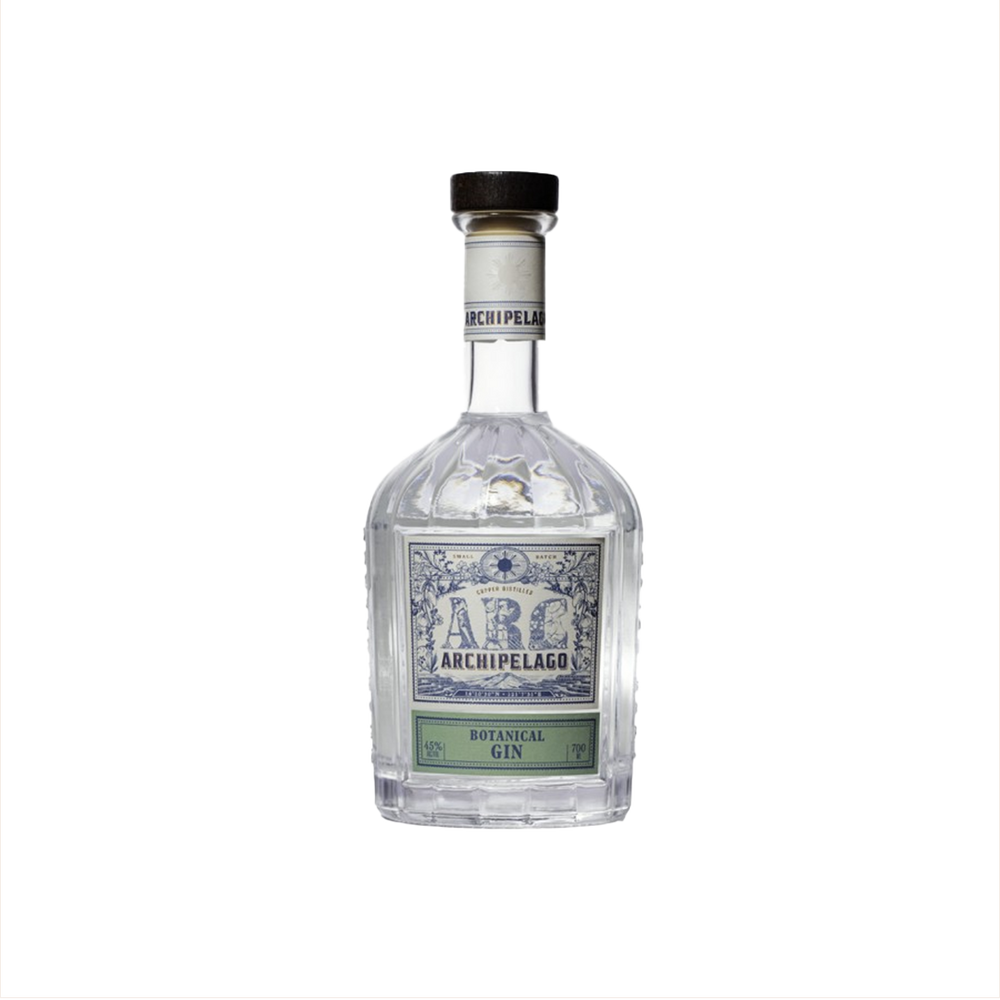 Bottle of Archipelago Botanical Gin. 