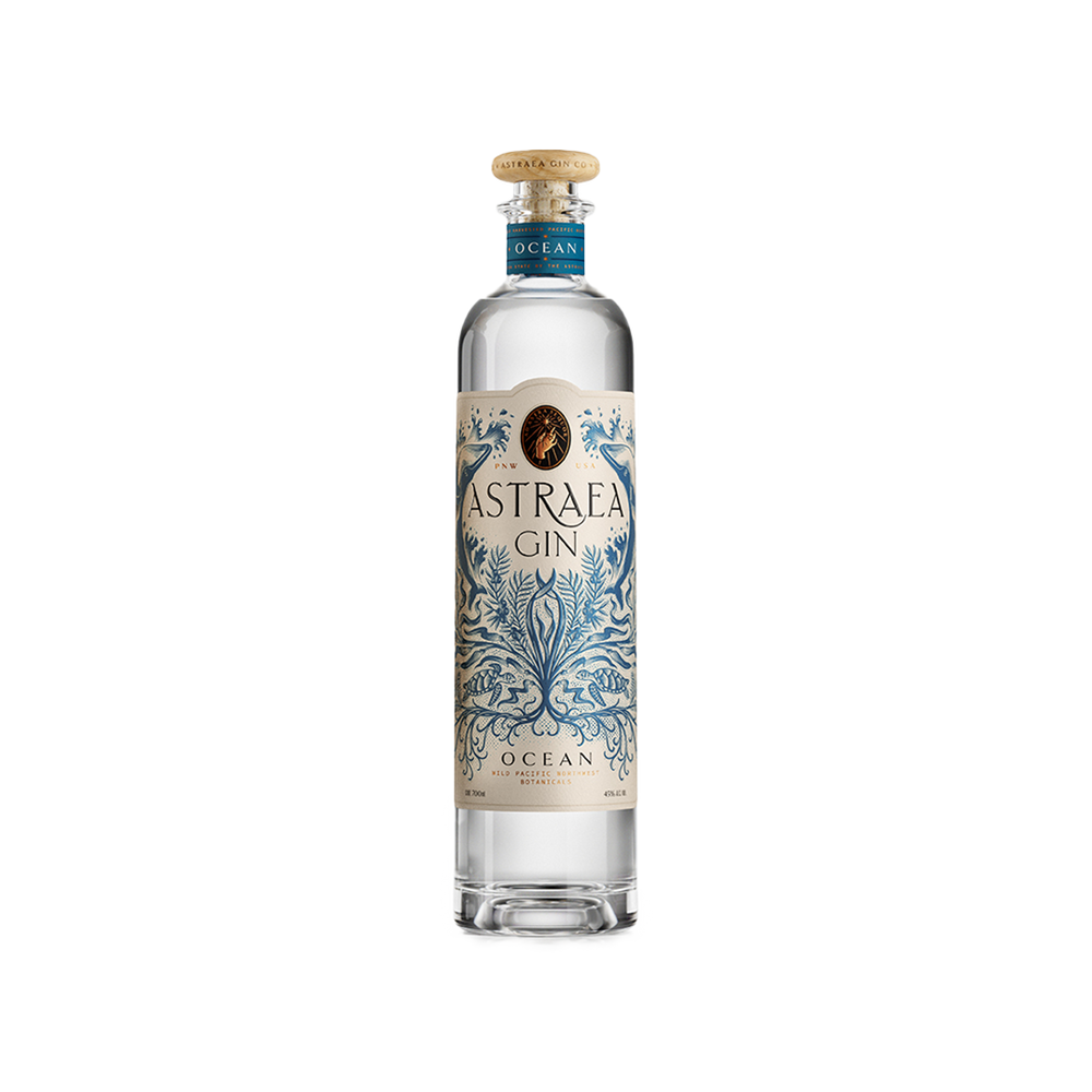 Bottle of Astraea Ocean Gin.