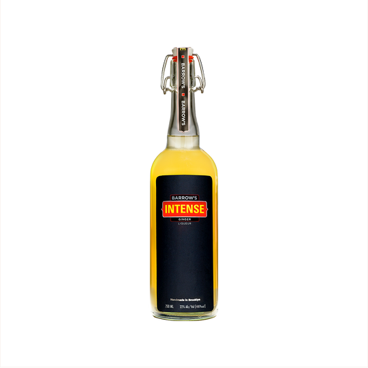 Bottle of Barrow's Intense Ginger Liqueur.