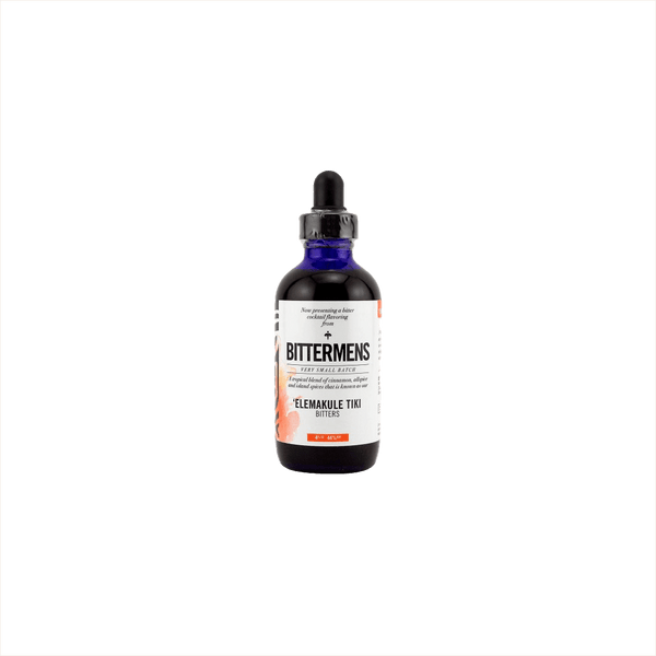 Bottle of Bittermens Elemakule Tiki Bitters.