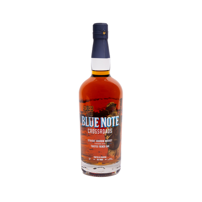 Bottle of Blue Note Crossroads Bourbon Whiskey.