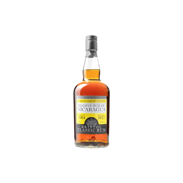 Bottle of Bristol Classic Rum Reserve Rum of Nicaragua on a white background